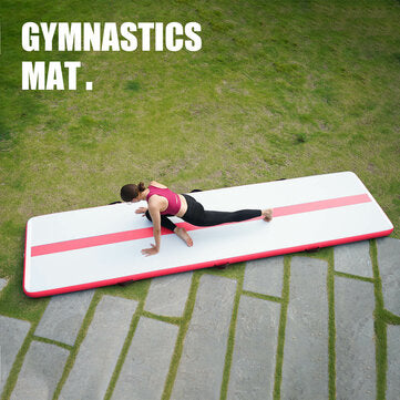 10ft Inflatable Air Gymnastic Mat 4” Thick Dance Yoga Tumble Track Electric Pump Cheerleading/Water Training