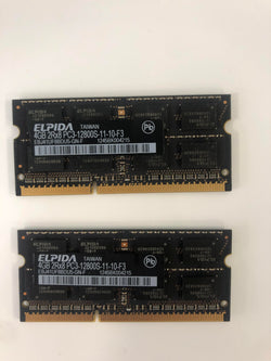 Elpida 8GB RAM Kit 2x 4gb DDR3 1600mhz PC3-12800S EBJ41UF8BDU5-GN-F Memória Apple Macbook/iMac genuíno