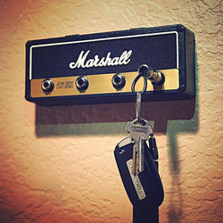 Marshall Musician Guitar Key Hook Amp Jack Plug 4x Keychain Holder Music Lovers Designer Wall Plaque