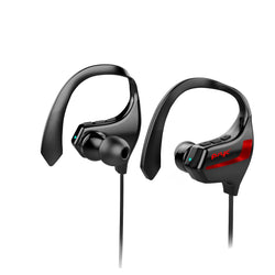 PSYC Esprit negro/rojo Bluetooth inalámbrico deportes auriculares manos libres estéreo auriculares Smartphone Android/iPhone (nuevo en caja abierta)