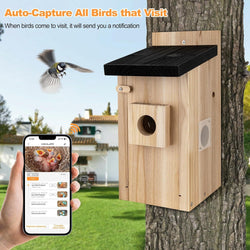 Smart Birdhouse With 3MP Camera Outdoors Bird Watching House Video Motion Detect Capture Photo Nesting & Hatching
