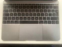 Apple 12 "MacBook Retina A1534 2016 2017 Espaço cinza apoio para as mãos Teclado inglês dos EUA grau B 19122