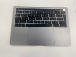 Apple MacBook Pro 13" A1989 meados de 2018 início de 2019 cinza espacial Reino Unido apoio para as mãos/teclado/trackpad/bateria + TouchBar grau 'B+' (B661-13159, B661-10040)