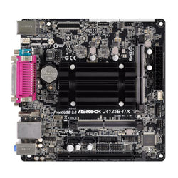 Asrock J4125B-ITX, Integrated Intel Quad-Core J4125, Mini ITX, DDR4 SODIMM, VGA, HDMI, Serial Port, Parallel Port