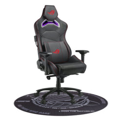 Asus ROG Chariot RGB Gaming Chair, Steel Frame, PU Leather, Memory-Foam Lumbar, 4D Armrests, 145å¡ Recline, *FREE ROG Cosmic Polyester Floor Mat*