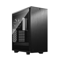 Fractal Design Define 7 Compact (Dark TG) Gaming Case w/ Dark Tint Glass Window, ATX, 2 Fans, Sound Dampening, Ventilated PSU Shroud, USB-C