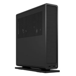 Fractal Design Ridge (Black) SFF Console-Type Case, Mini ITX, Requires SFX/SFX-L PSU, 2 Fans, PCIe 4.0 Riser Card, USB-C, Horizontal/Vertical Orientation