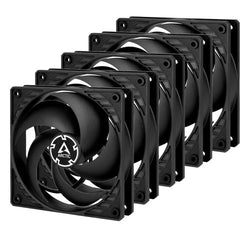 Arctic P12 12cm Pressure Optimised PWM PST Case Fans (5 Pack), Black, Fluid Dynamic, Value Pack