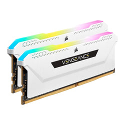 Corsair Vengeance RGB Pro SL 16GB Kit (2 x 8GB), DDR4, 3200MHz (PC4-25600), CL16, XMP 2.0, White