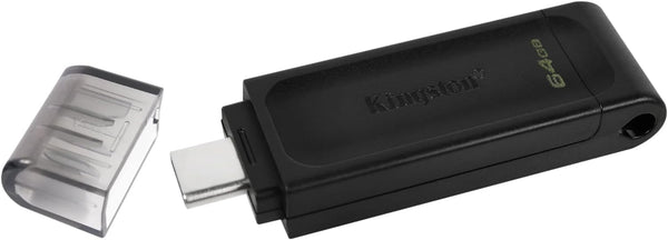 Kingston 64GB DataTraveler 70 USB 3.2 Gen1 Type-C Memory Pen USB-C with Cap