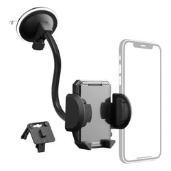 Hama Multi 2-in-1 Mobile Phone Holder, Suction Cup/Grating Clamp, Flexible Arm, 360å¡ Rotation