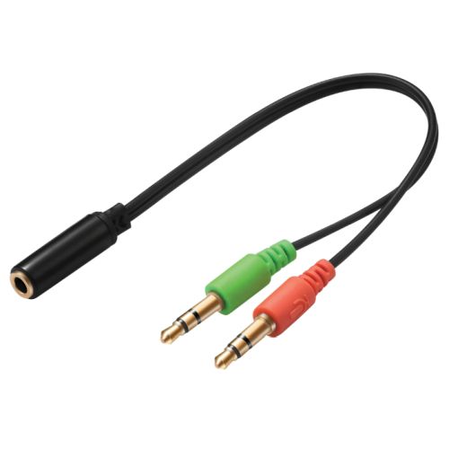 Sandberg Headset Converter - Single Jack to Dual Connector Mic & Speakers, 5 Year Warranty