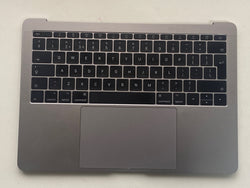Apple 13 "MacBook Pro A1708 2016 2017 Teclado cinza com bateria para descanso para as mãos Layout do Reino Unido Inglês 821-00681-A Grau A (30103)
