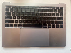 Apple 13 "MacBook Pro A1708 2017 Espaço Cinza Laptop Palmrest Teclado EUA Layout 2016 Inglês 821-00681-A Grau B 26015