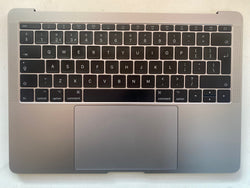 Apple 13 "MacBook Pro A1708 2016 2017 Teclado cinza com bateria para descanso para as mãos Layout do Reino Unido Inglês 821-00681-A Grau A (112231)
