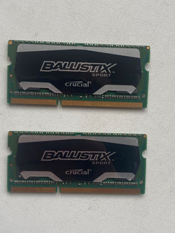 Kit de atualização de memória RAM para laptop Crucial Ballistix 16GB DDR3 2x8GB PC3-14900 BLS8G3N18AES4.16FER