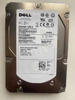 Disco rígido de servidor Dell 0XX518 SAS 3,5" Seagate ST3146356SS 146GB SAS 15K.6 Disco 15K HDD