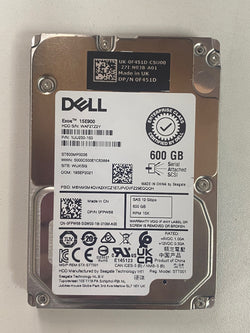 Unidade de disco rígido Dell 0FPW68 600GB SAS Server 15K 2,5" HDD interno ST600MP0036
