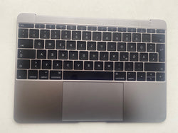 Apple 12" MacBook A1534 2016 2017 Cinza Apoio para as mãos Teclado alemão DE Layout QWERTZ Grau A 