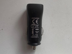 ALPINE Isqueiro de carro, carregador de telefone/câmera de painel, porta USB dupla 12V/5V 1A saída preta