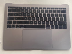 Apple 13 "MacBook Pro A1708 2016 2017 Cinza Escuro Palmrest Reino Unido Inglês Teclado Ventilador Trackpad 821-00681-A Espaço Cinza Grau B 26012