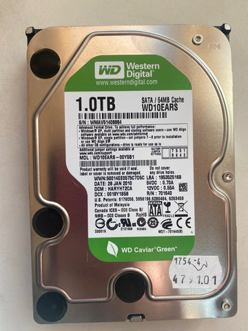 Western Digital Disco duro interno SATA de 3,5" de 1 TB WD10EALX-408EA0 Certificado por Apple 655-1567G 1000 GB 32 MB de caché WD Blue (reacondicionado)