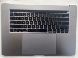 Apple MacBook Pro 15" A1707 Finales de 2016 Mediados de 2017 Gris espacial Reposamanos/Teclado alemán/Trackpad 821-00681-A + TouchBar + BATERÍA) Diseño QWERTZUIOP de grado 'A-'
