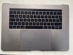 Apple MacBook Pro 15 "A1707 2016 2017 Apoio para as mãos cinza Reino Unido Teclado Trackpad + cabo e barra de toque Espaço cinza layout inglês grau 'B'