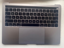 Apple MacBook Pro A1706 13” 2016 2017 Cinza espacial Apoio para as mãos/teclado americano 821-00681-A Layout QWERTY inglês