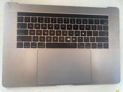 Apple MacBook Pro 15 "A1707 2016 2017 Palmrest Cinza Reino Unido Teclado Trackpad + Cabo e Barra de Toque Espaço Cinza Inglês Layout Grau 'C'