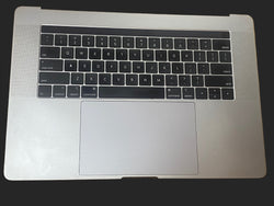 Apple macbook pro 15 "a1990 2018 2019 touch bar apoio para as mãos teclado inglês cinza bateria trackpad qwerty layout grau 'b' B661-10345
