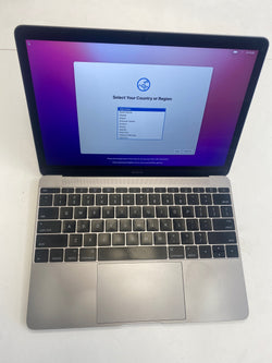 Apple 12 "MacBook A1534 final de 2016 cinza espacial Core M5 1,2 GHz 8 GB / 512 GB SSD Intel 515 Graphics Laptop * Grau B *