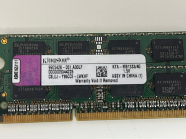 Memória Kingston certificada pela Apple 2GB PC3-10600 1333mHz KTA-MB1333/2GB SoDIMM Macbook iMac recondicionada 