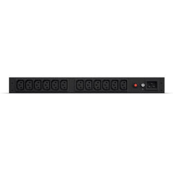 CyberPower PDU20BHVIEC12R Basic Power Distribution Unit, 1U Vertical/Horizontal Rackmount, 1x IEC C20 Input, 12 Outlets, Overload Protection