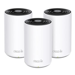 TP-LINK (DECO XE75 PRO) AXE5400 Wi-Fi 6E Tri-Band Mesh System, 3 Pack, AI-Driven Mesh, 2.5G & Dual GB LAN per Unit, Voice Control