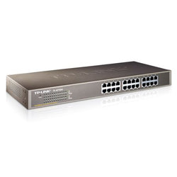 TP-LINK (TL-SF1024) 24-Port 10/100Mbps Unmanaged  Rackmount Switch, Steel Case