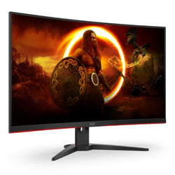 AOC 31.5‰۝ QHD Curved 3-Side Frameless Gaming Monitor (CQ32G2SE/BK), 2560 x 1440, 1ms, 165Hz, Freesync Premium, 6 Games Modes, VESA