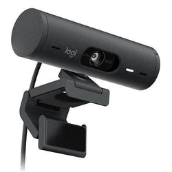 Logitech BRIO 500 FHD 4MP Webcam, USB-C, Light Correction, Auto-Framing, Show Mode, Privacy Shutter, Noise-Reducing Mics, Graphite