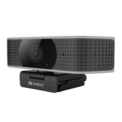 Sandberg Pro Elite 4K UHD Webcam with Noise-Reducing Stereo Mic, USB-A/USB-C, 8.3MP, 3840 x 2160, 60fps, Glass Lens, 78å¡ Viewing Angle, 5 Year Warranty
