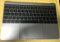 Apple 12" MacBook Retina A1534 2016 2017 Espaço cinza apoio para as mãos Teclado inglês do Reino Unido grau A 20123