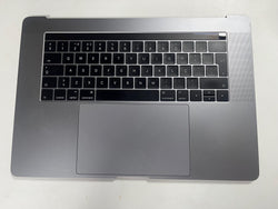 Apple MacBook Pro 15" A1707 Finales de 2016 Mediados de 2017 Gris espacial Reposamanos/Teclado alemán/Trackpad 821-00681-A + TouchBar + BATERÍA) Diseño QWERTZUIOP de grado 'A-'