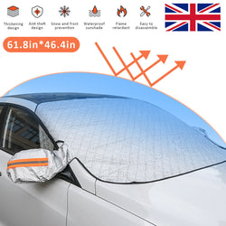 4 Layers Magnetic Car Windscreen Cover Sun Shade Protector Winter Snow Shield UK