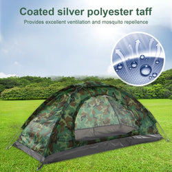 One Man Instant Camping Tent Waterproof Camouflage Hiking Fishing Summer Holiday Pod Tent