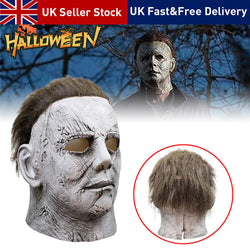 Michael Myers Horror Full Head Latex Mask Halloween Fancy Dress Scary Costume UK Stock