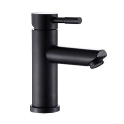 Modern Sink Matte Black Single Handle Hot and Cold Wash Basin Bathroom Mixer Tap Brass Faucet