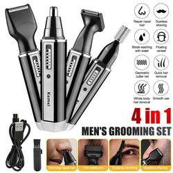 4in1 Rechargeable Mens Electric Grooming Kit Hair Beard Eyebrow Ear Nose Trimmer Shaver