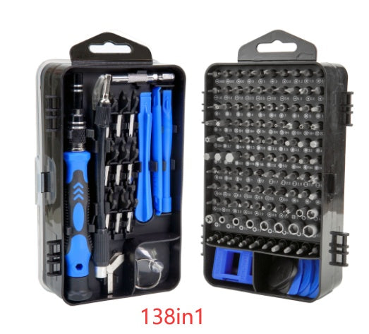 Precision Screwdriver Tool Set Laptop Computer MacBook Phone Repair Kit 135-in-1 Combination Pry Tools (UK/EU)