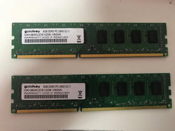 Goldkey 16 GB de memória 2x 8 GB de RAM PC3-12800 DDR3 Kit de atualização de computador 1600 MHz Stick