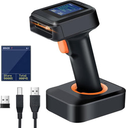 Tera 2D Scanner de código de barras a laser portátil Bluetooth WIFI Cabo USB e suporte HW0006