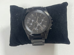 Genuine Armani Exchange Watch for Men Black Metal Wristwatch AX2601 Chronograph *ALMOST NEW* READ